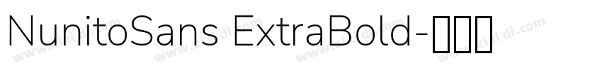 NunitoSans ExtraBold字体转换